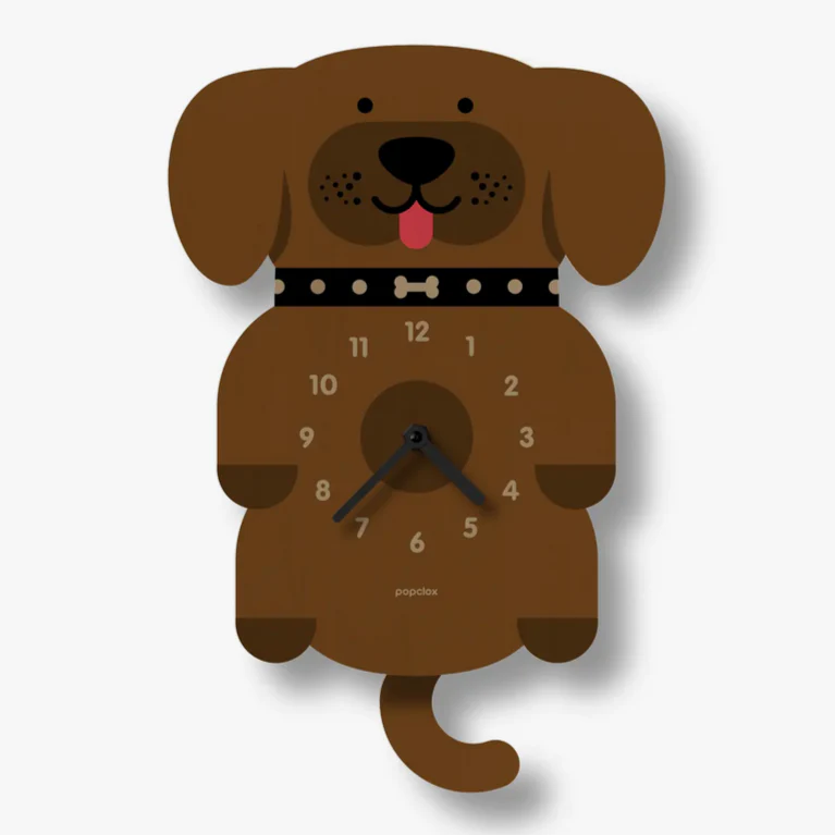 Puppy Pendulum Clock -wood - Image 4