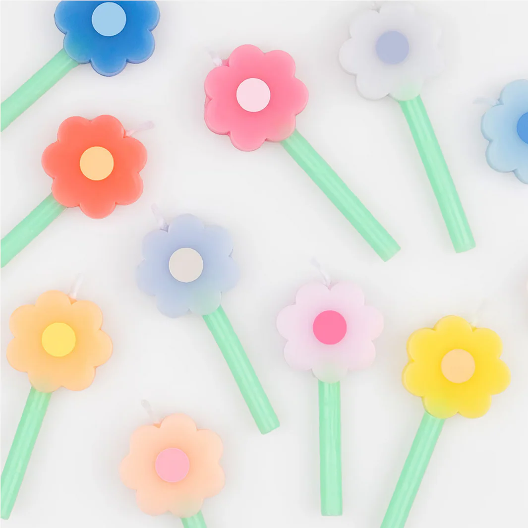 Rainbow Daisy Candles -12pk - Image 3