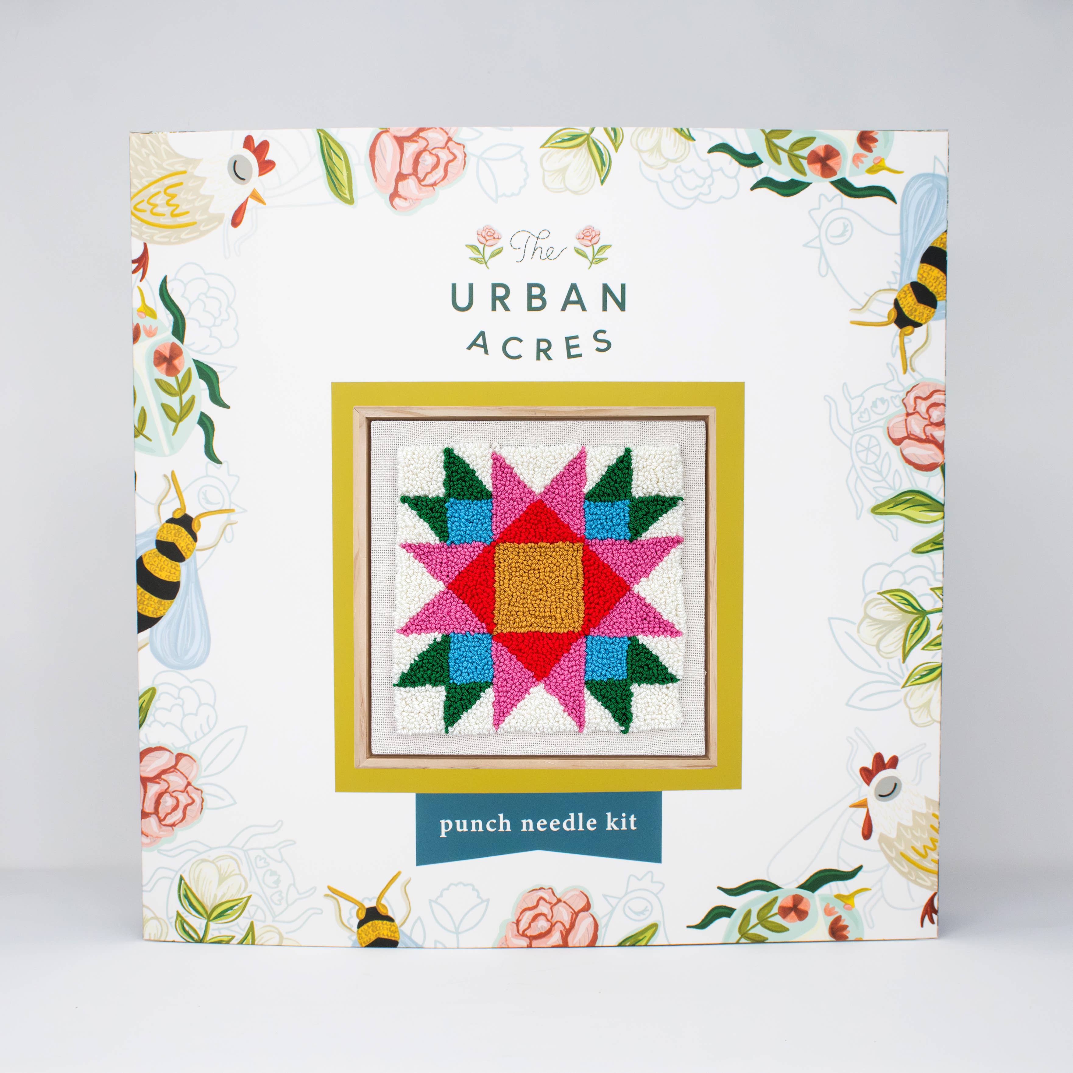 Rainbow Quilt Square Punch Needle Kit - Image 2