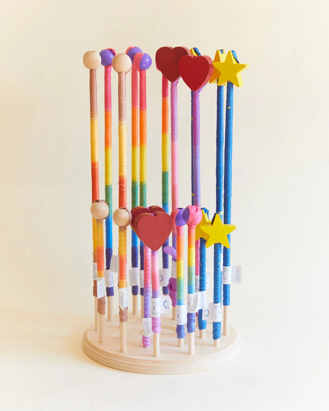 Rainbow Silk & Wood Streamer - Wand for Pretend Play - Image 5