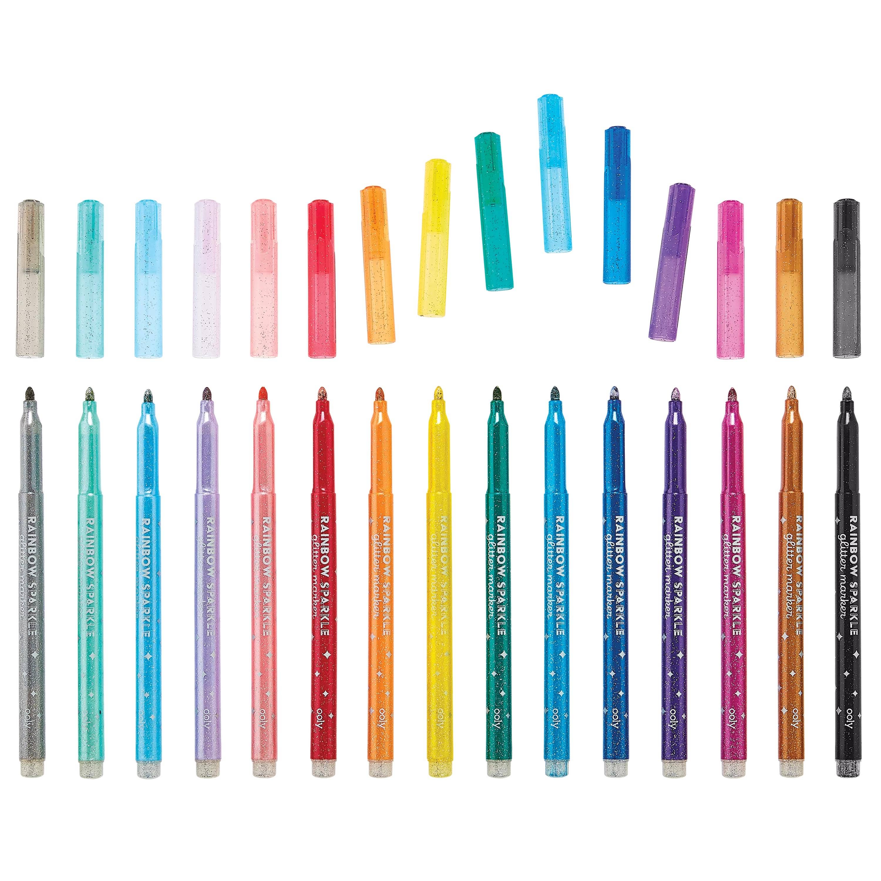 Rainbow Sparkle Glitter Markers - set of 15 - Image 2