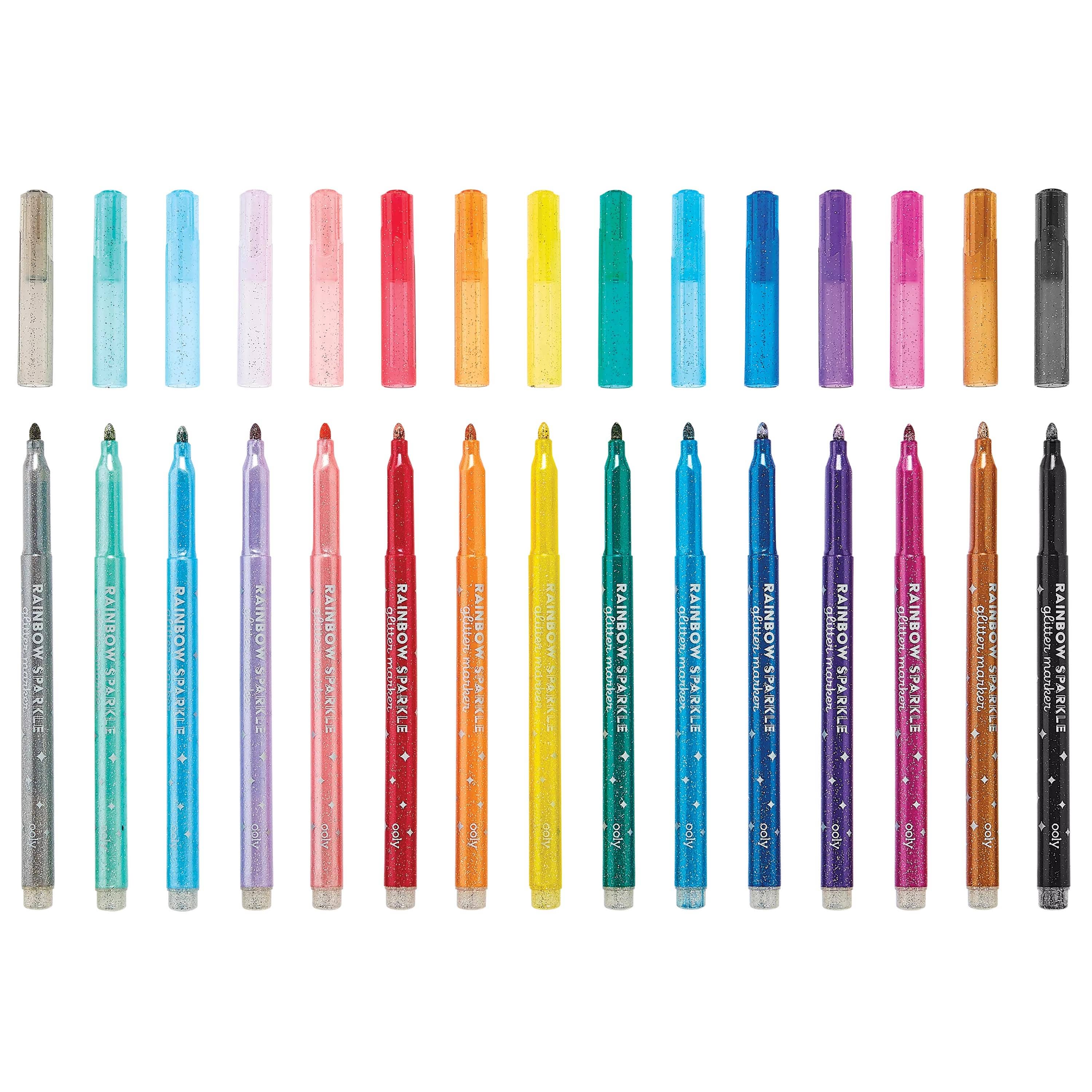 Rainbow Sparkle Glitter Markers - set of 15 - Image 3