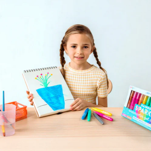 Rainbow Sparkle Metallic Watercolor Gel Crayons (12pk) - Image 7