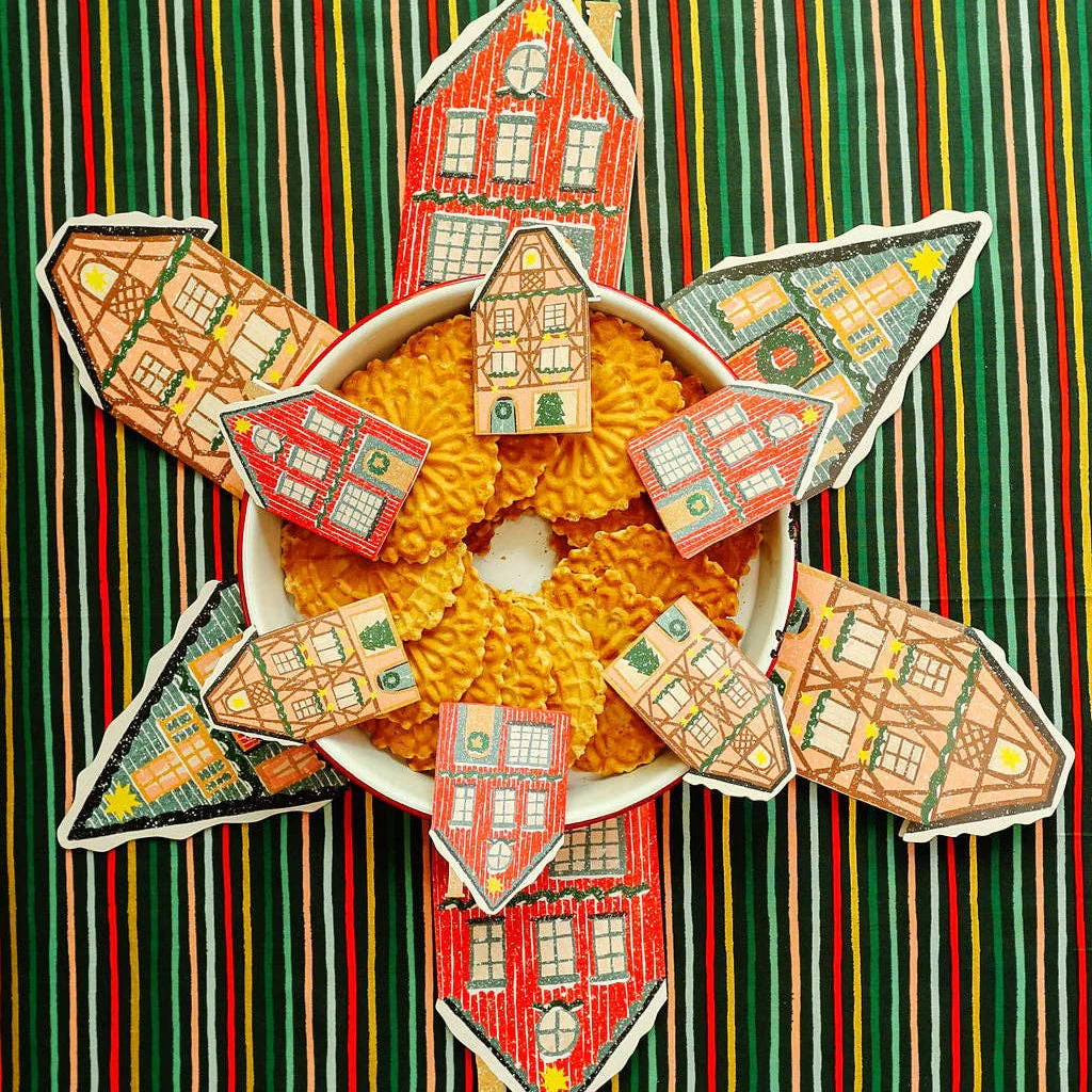 Red Cottage Die Cut Card - Winter Cottage Collection - Image 4