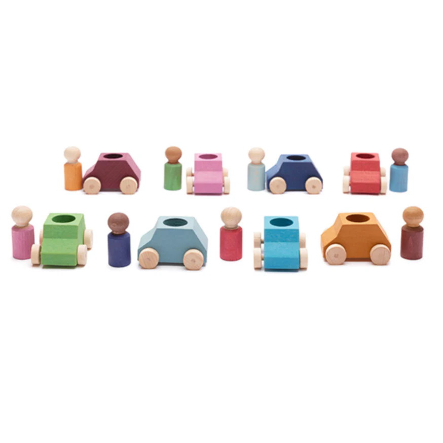 Red Wooden Car with Figure - Image 3