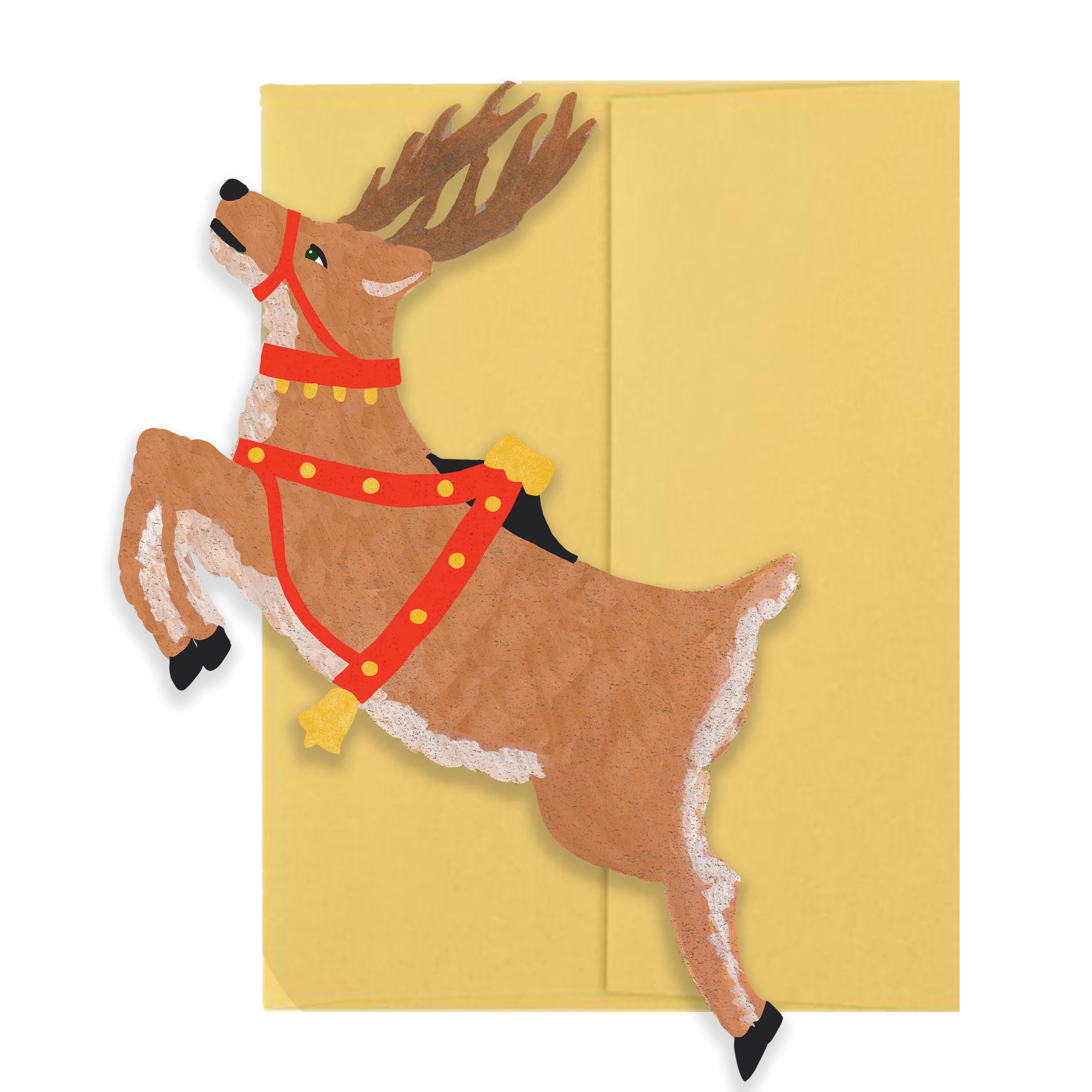 Reindeer Christmas Collection - Die Cut Card