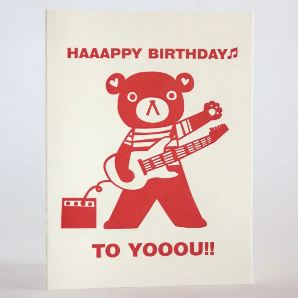 Rockin' Birthday Letterpress Greeting Card