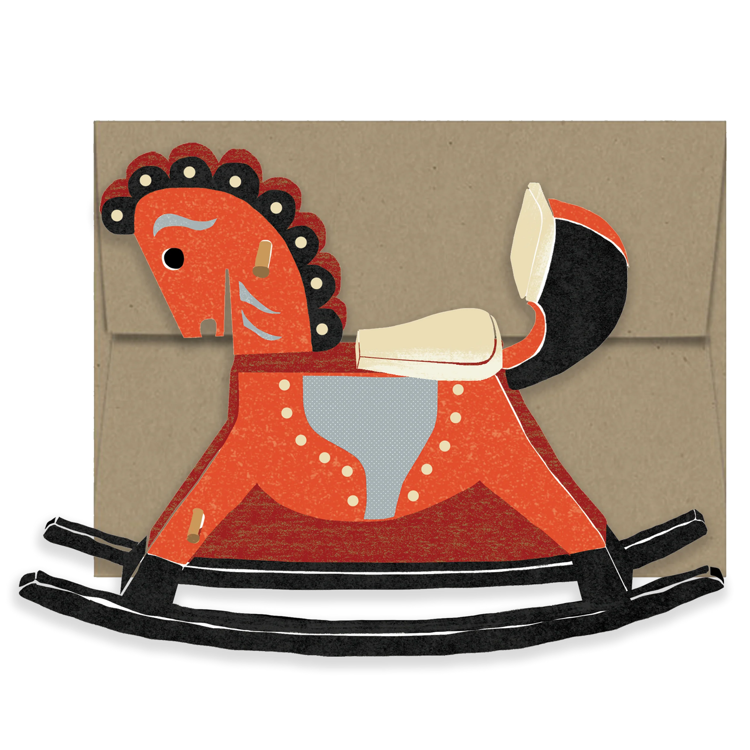 Rocking Horse - Die Cut Card