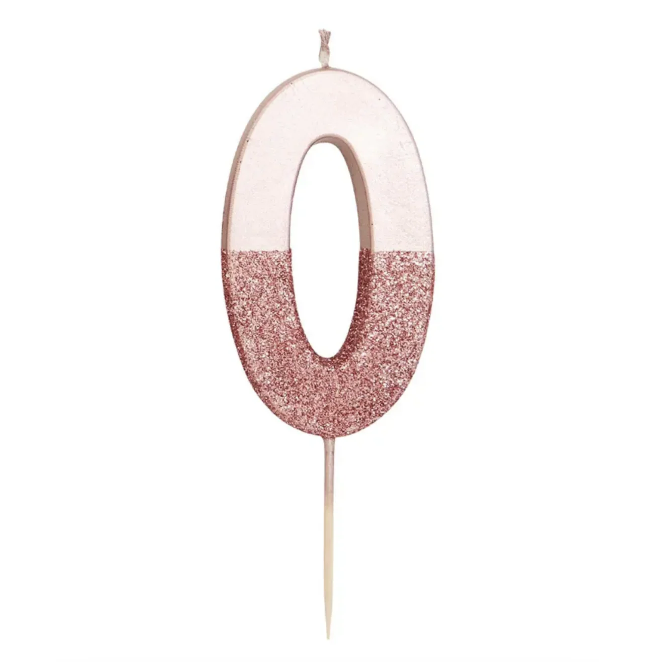 Rose Gold Glitter Number Candle - Image 2