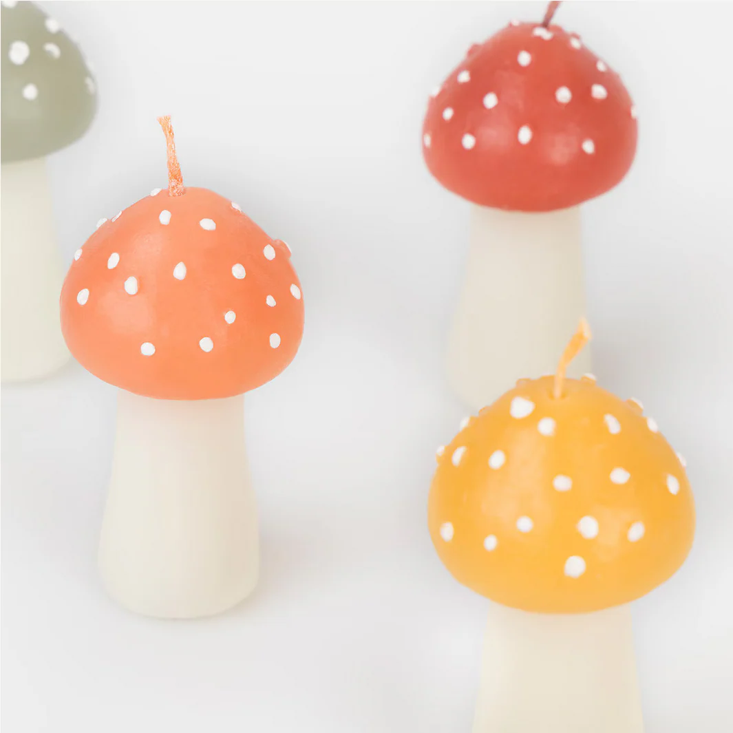 Rustic Mini Mushroom Candles (x6) - Image 4