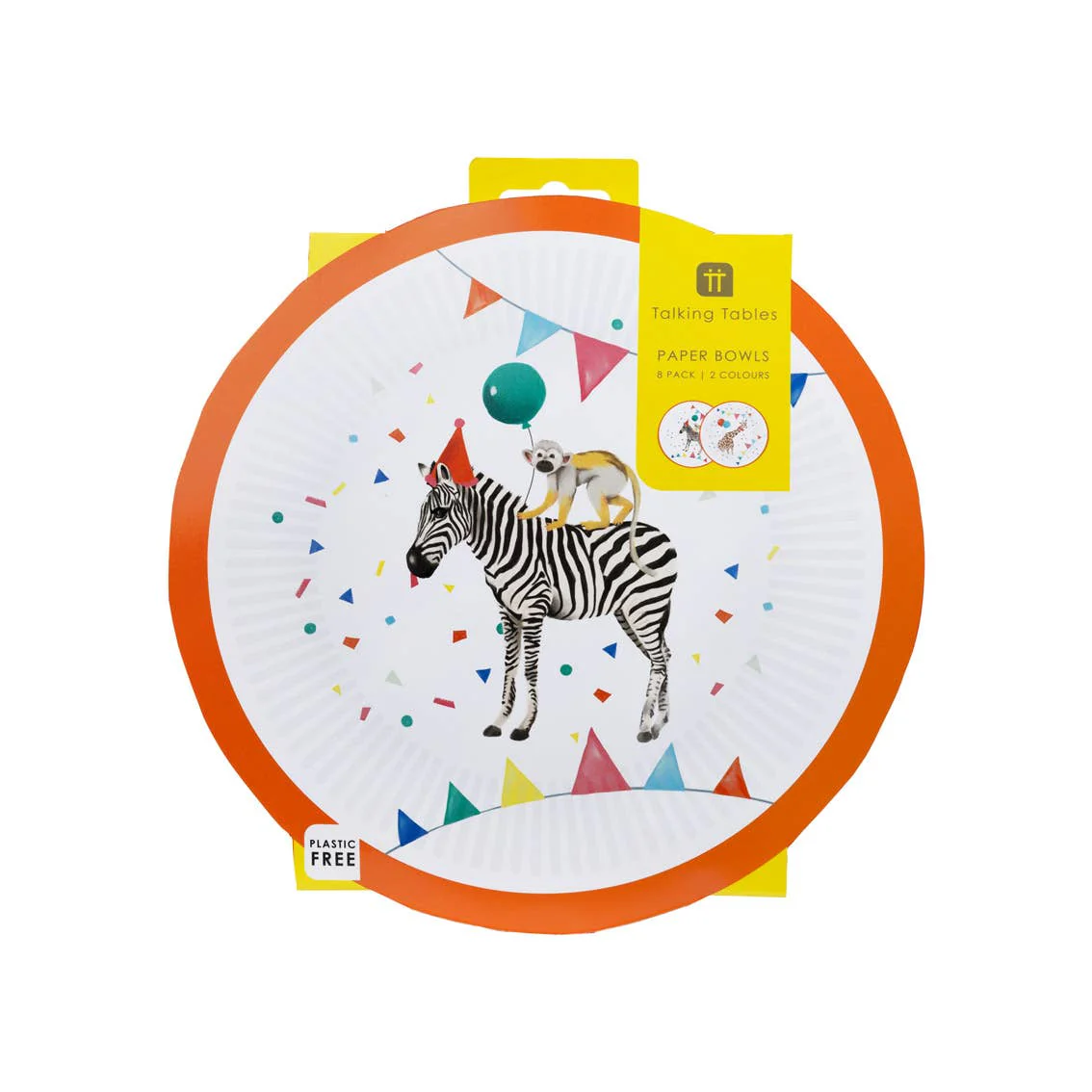 Safari Animal Paper Bowls (8 Pk)