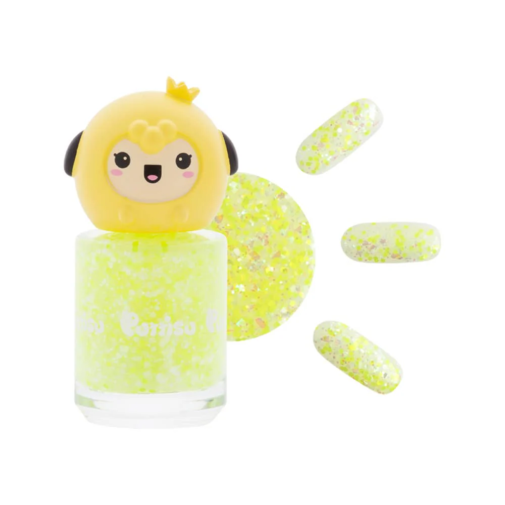 Safe Peel-Off Kids Nail Polish - GLITTER lemonade