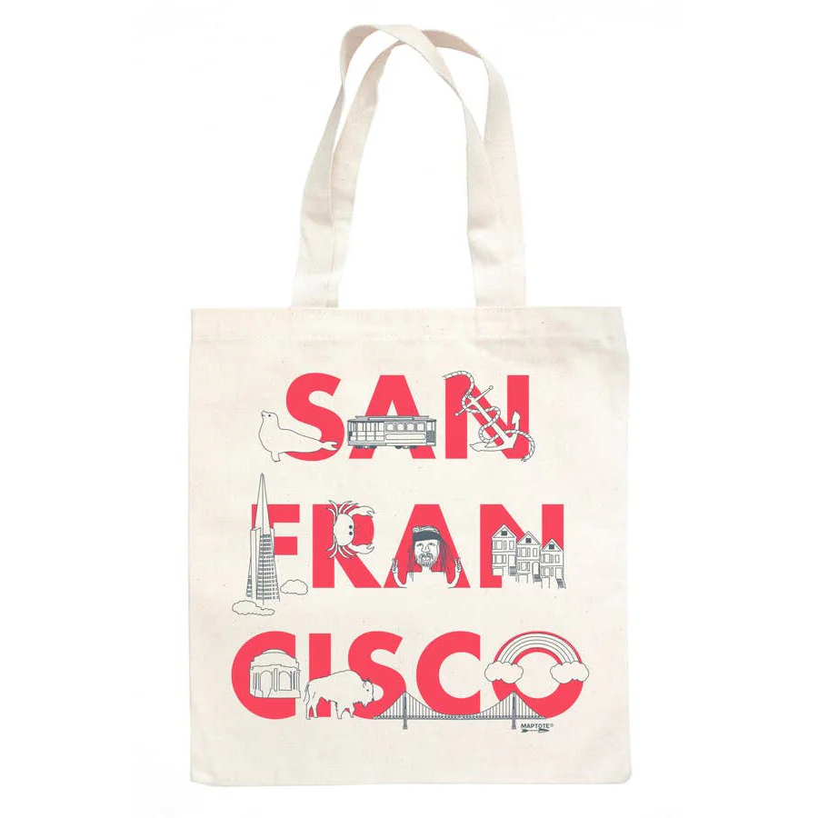 San Francisco Font Grocery Tote