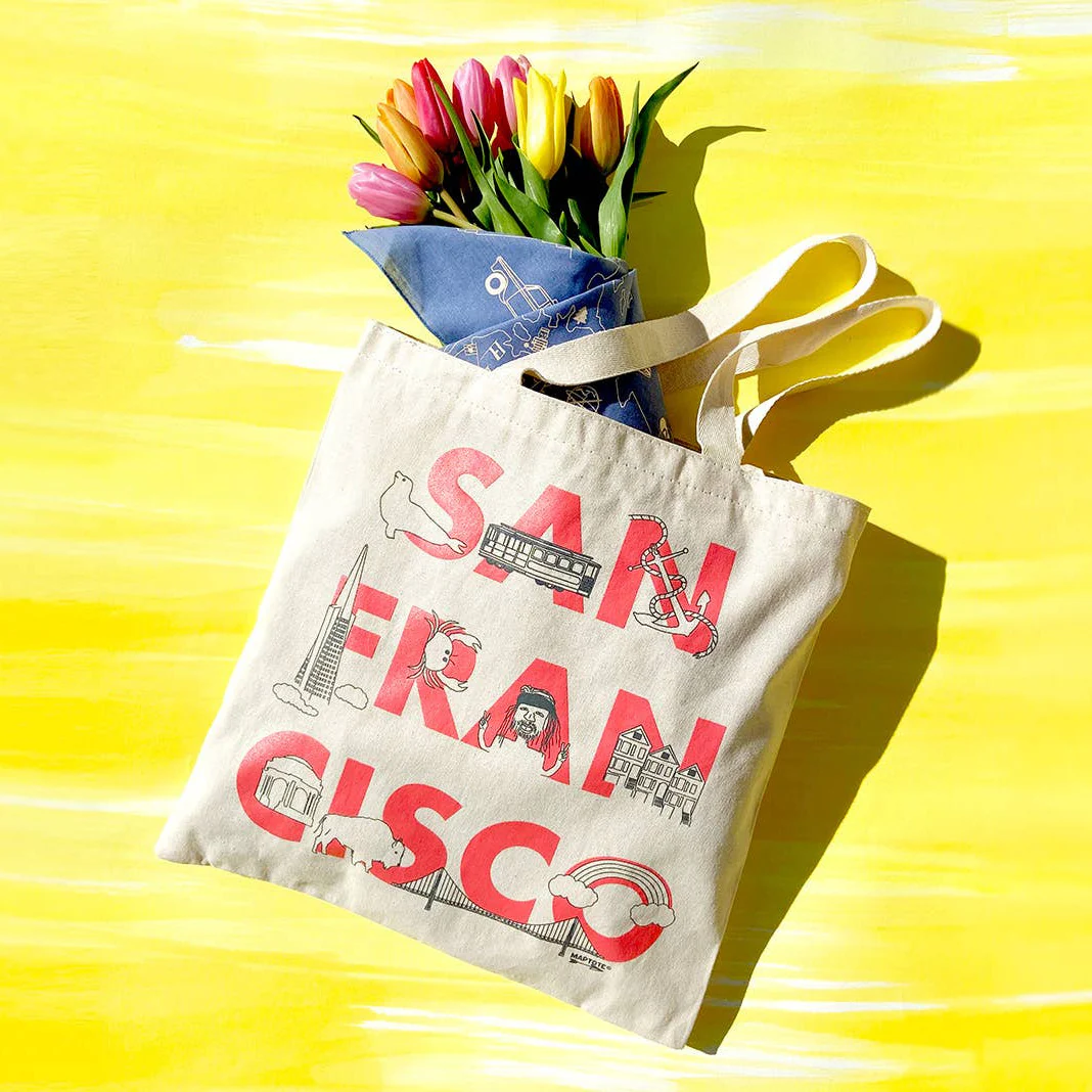 San Francisco Font Grocery Tote - Image 2
