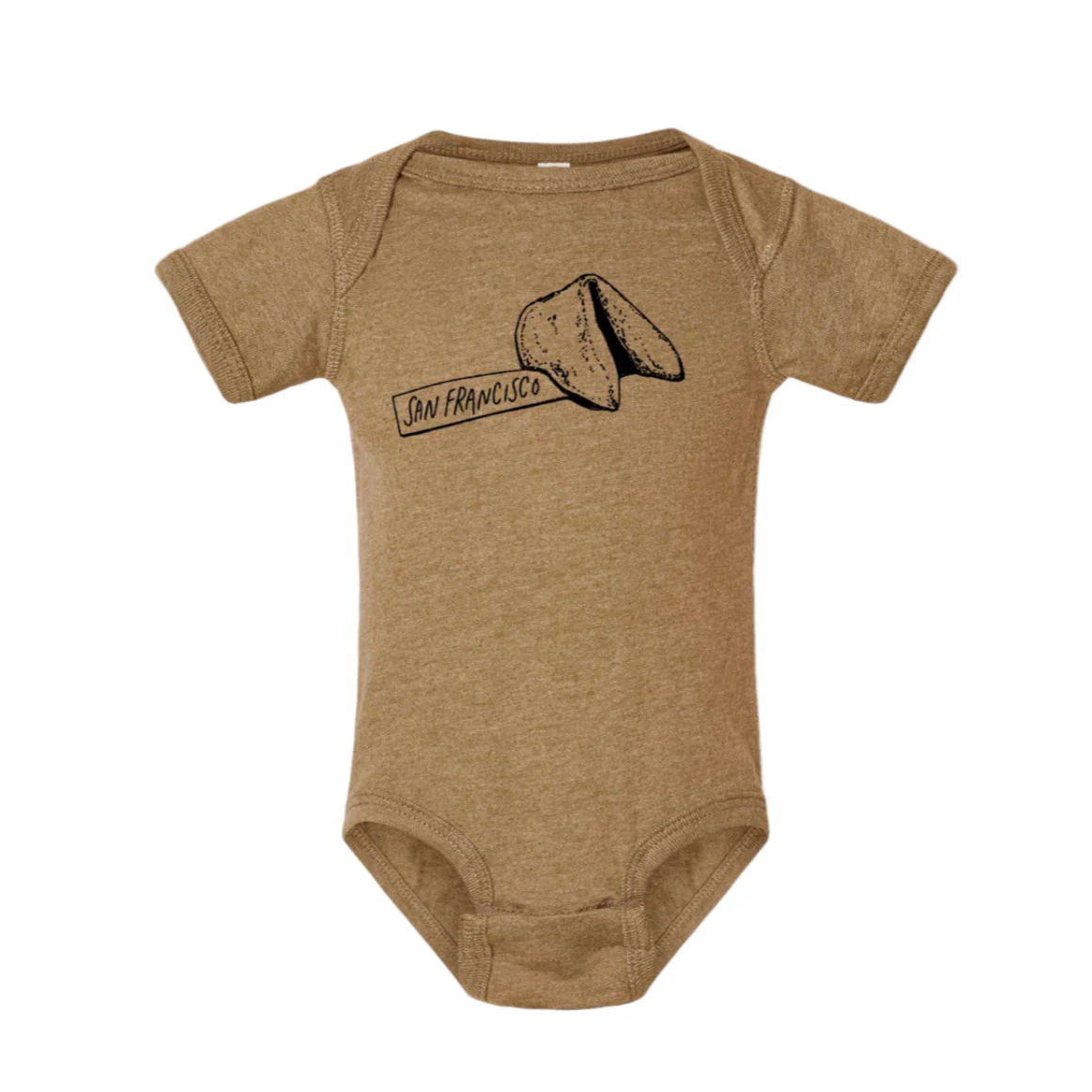 San Francisco Fortune Cookie : Baby Onesie (Coyote Brown)