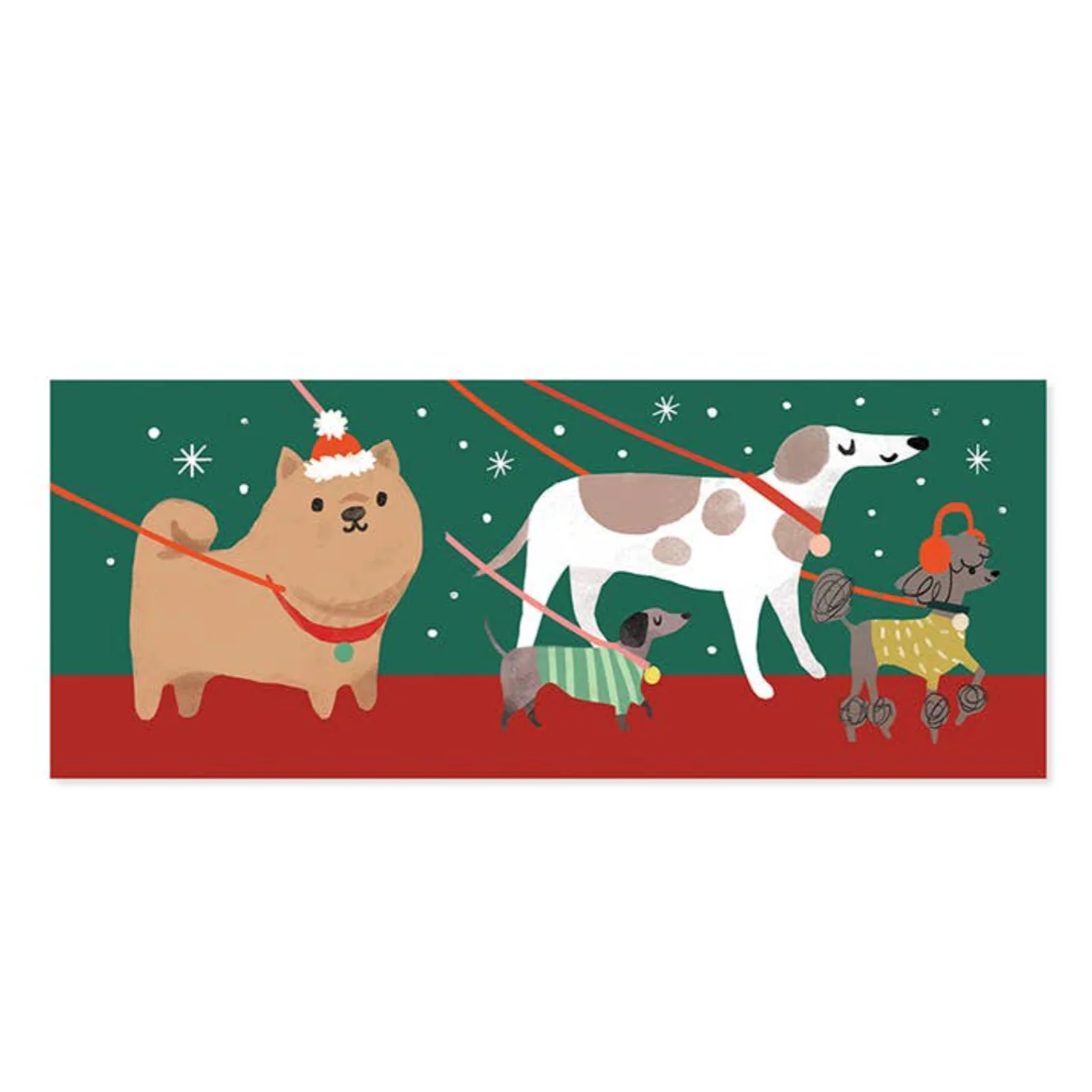 Santa's Dog Walk Panoramic Pop-Up Card - Image 2