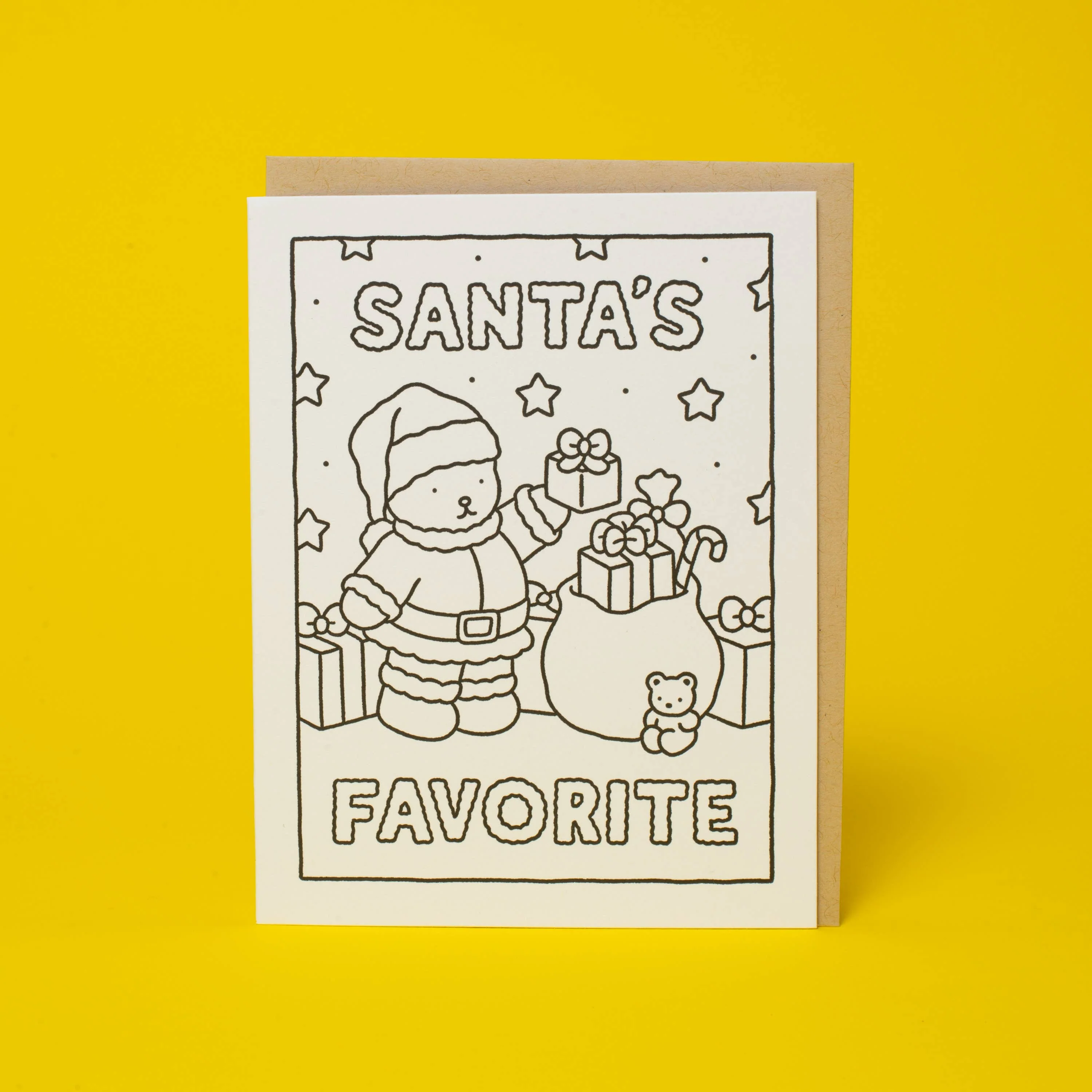 Santa's Favorite Holiday Coloring Card by Bobbie Goods - Image 2