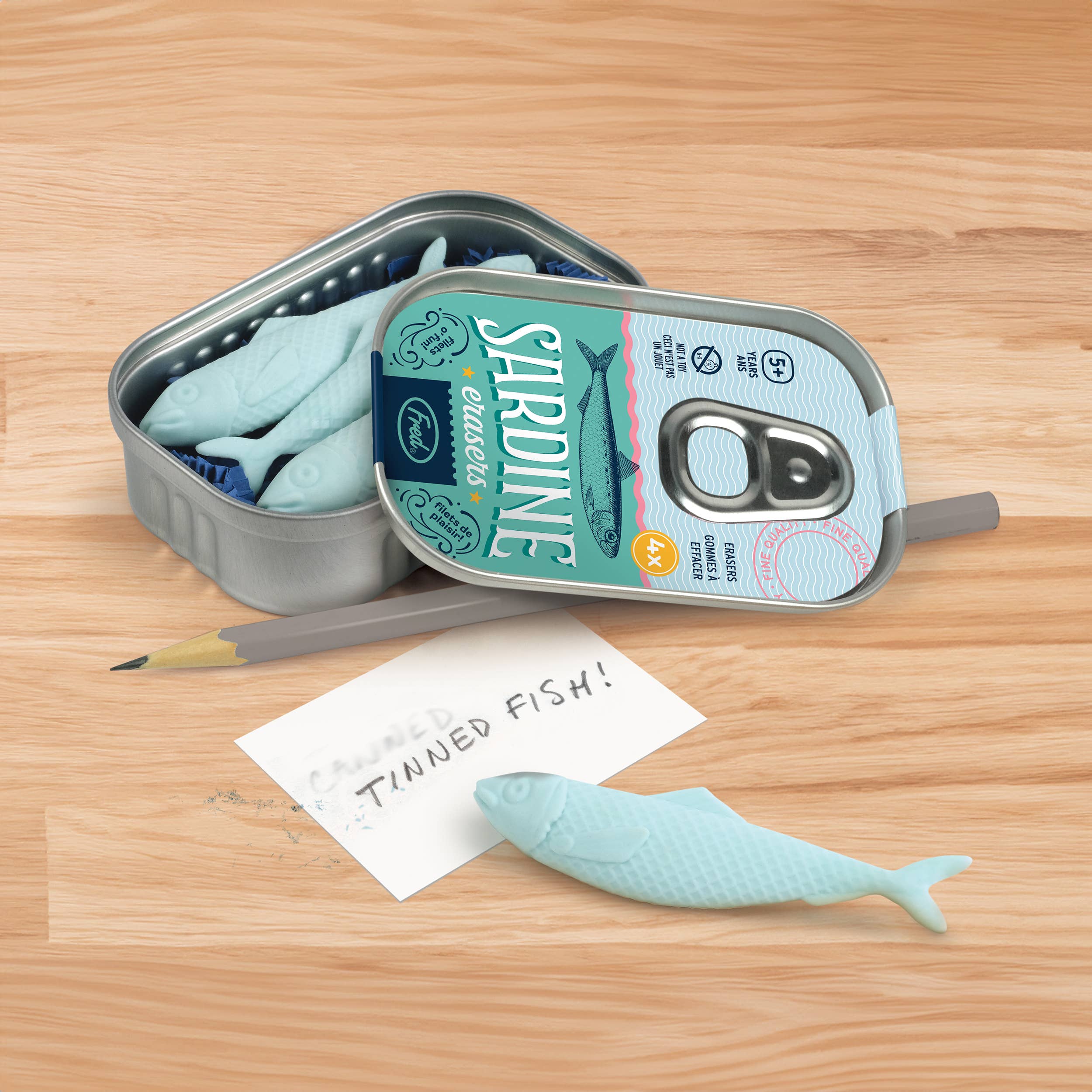 Sardine Erasers - Tin of 4 - Image 4