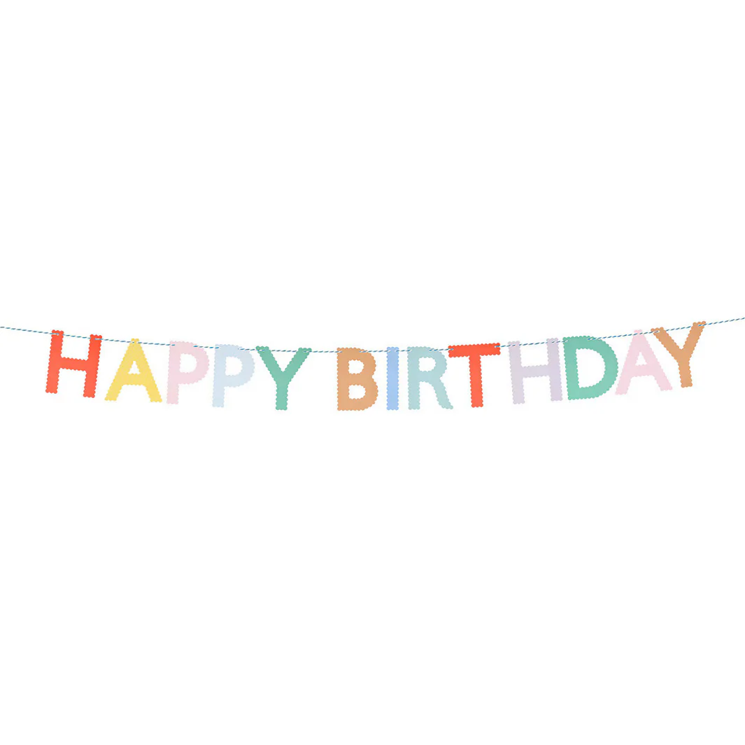 Scallop Bright Happy Birthday Garland - Image 2