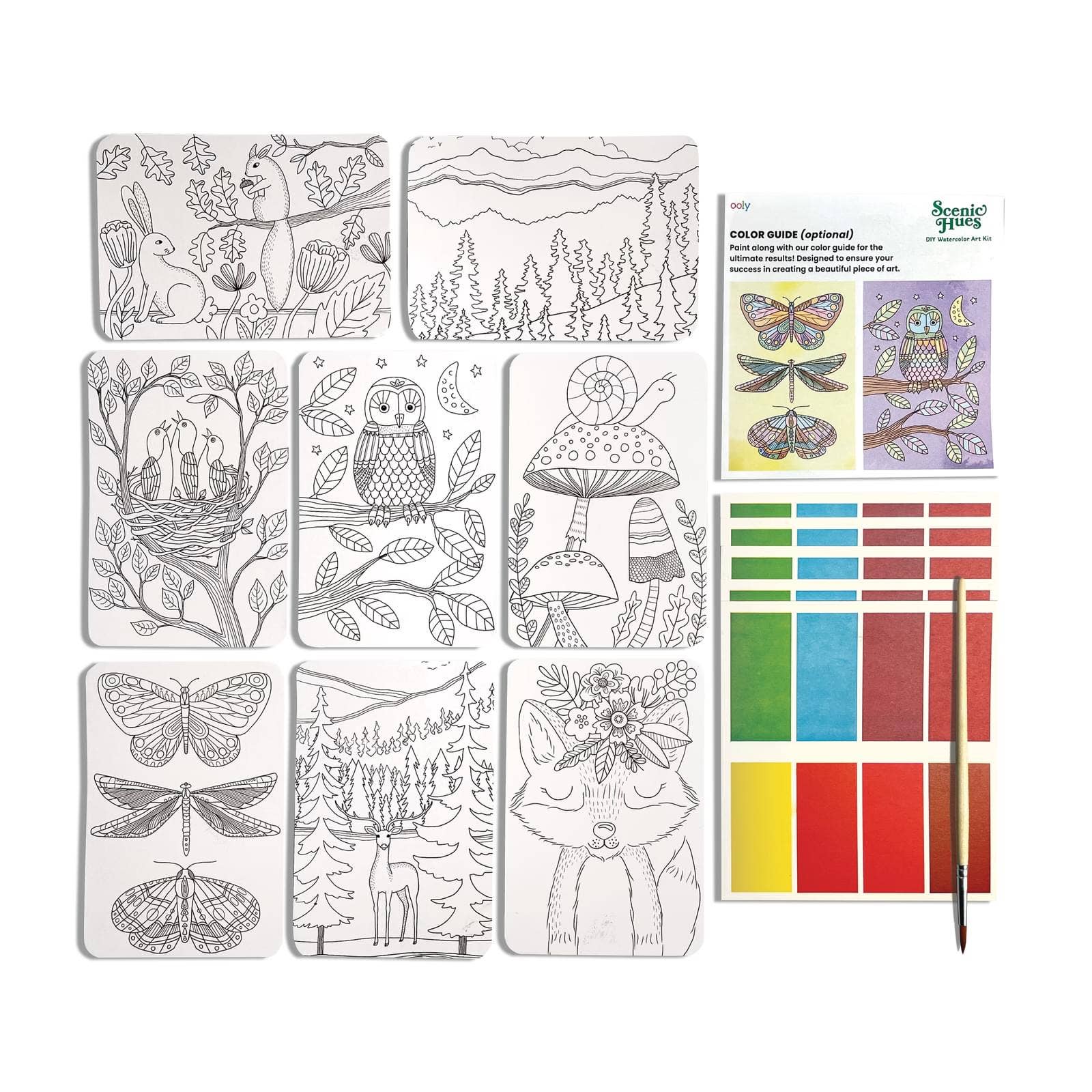 Scenic Hues D.I.Y. Watercolor Kit Forest Adventure - Image 3