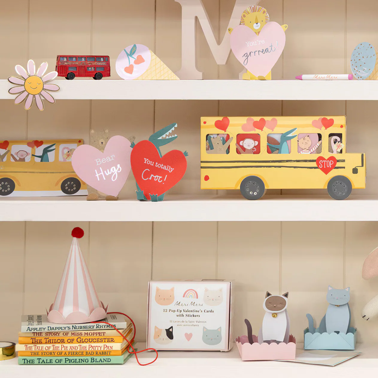 School Bus Valentine's Cards & Bracelets Set (x 12) - Image 3