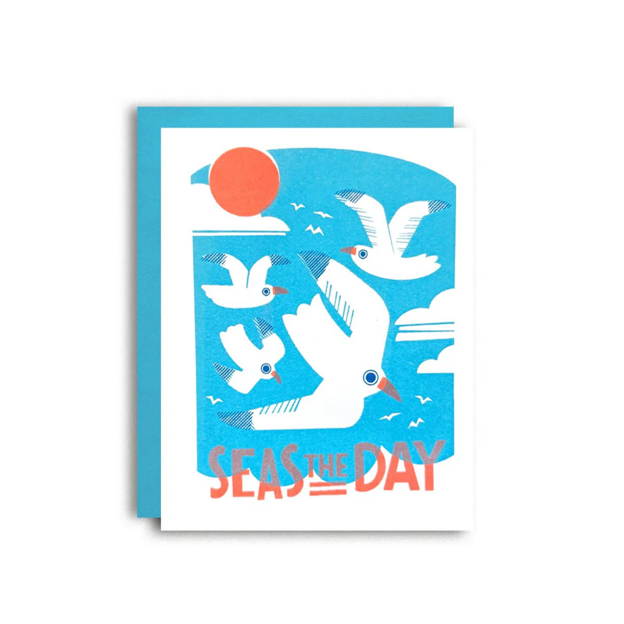 Sea La Vie Seagulls - Risograph Everyday Card