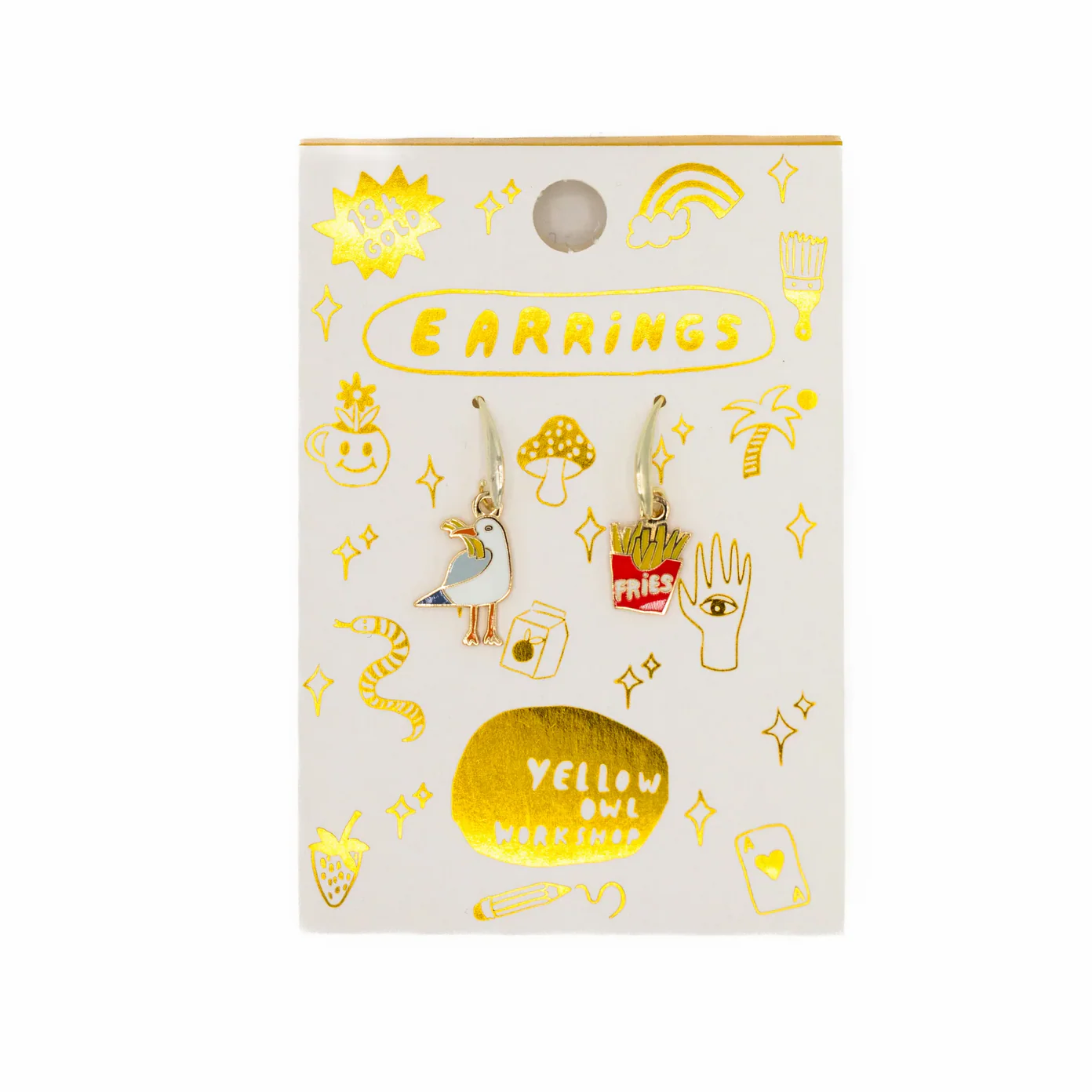 Seagull & Fries Drop Earrings - Image 3
