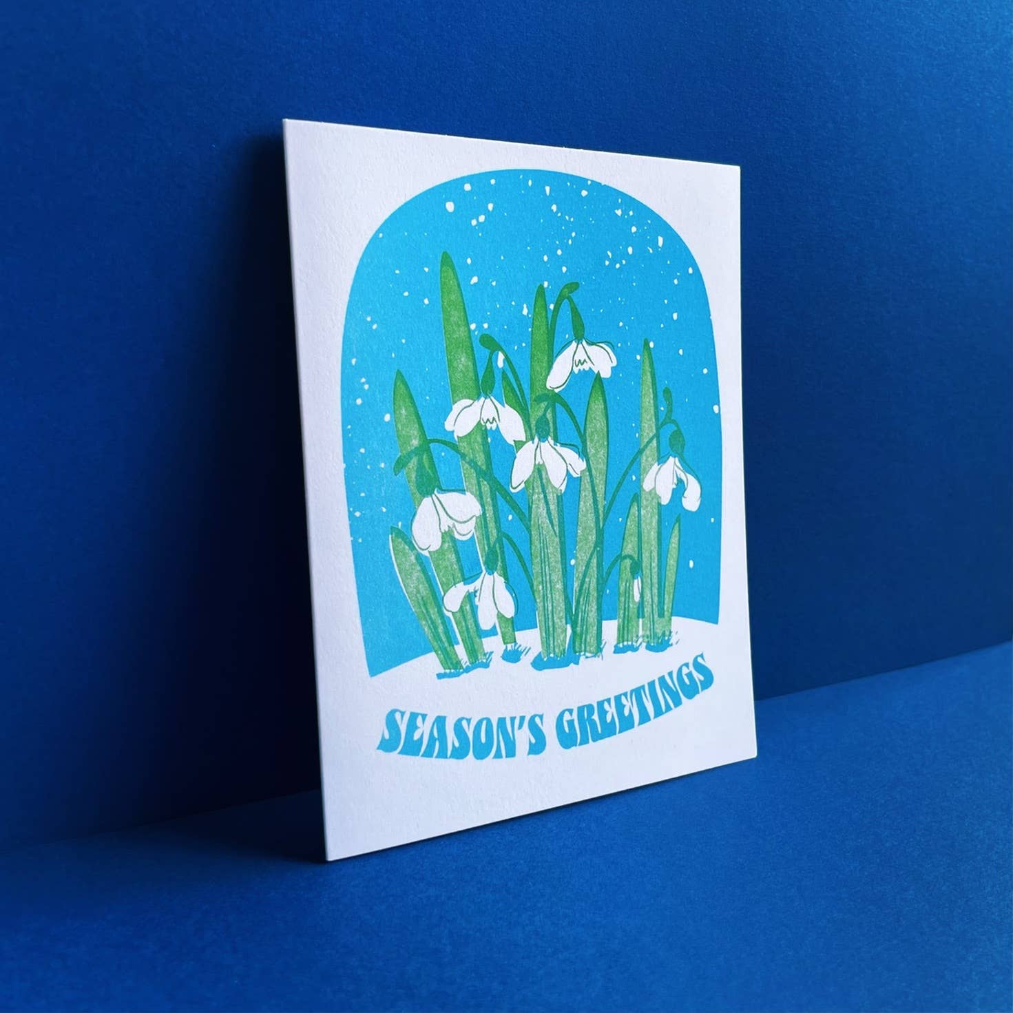 Seasons Greeting Snowdrop - Letterpress Holiday Card - Image 2