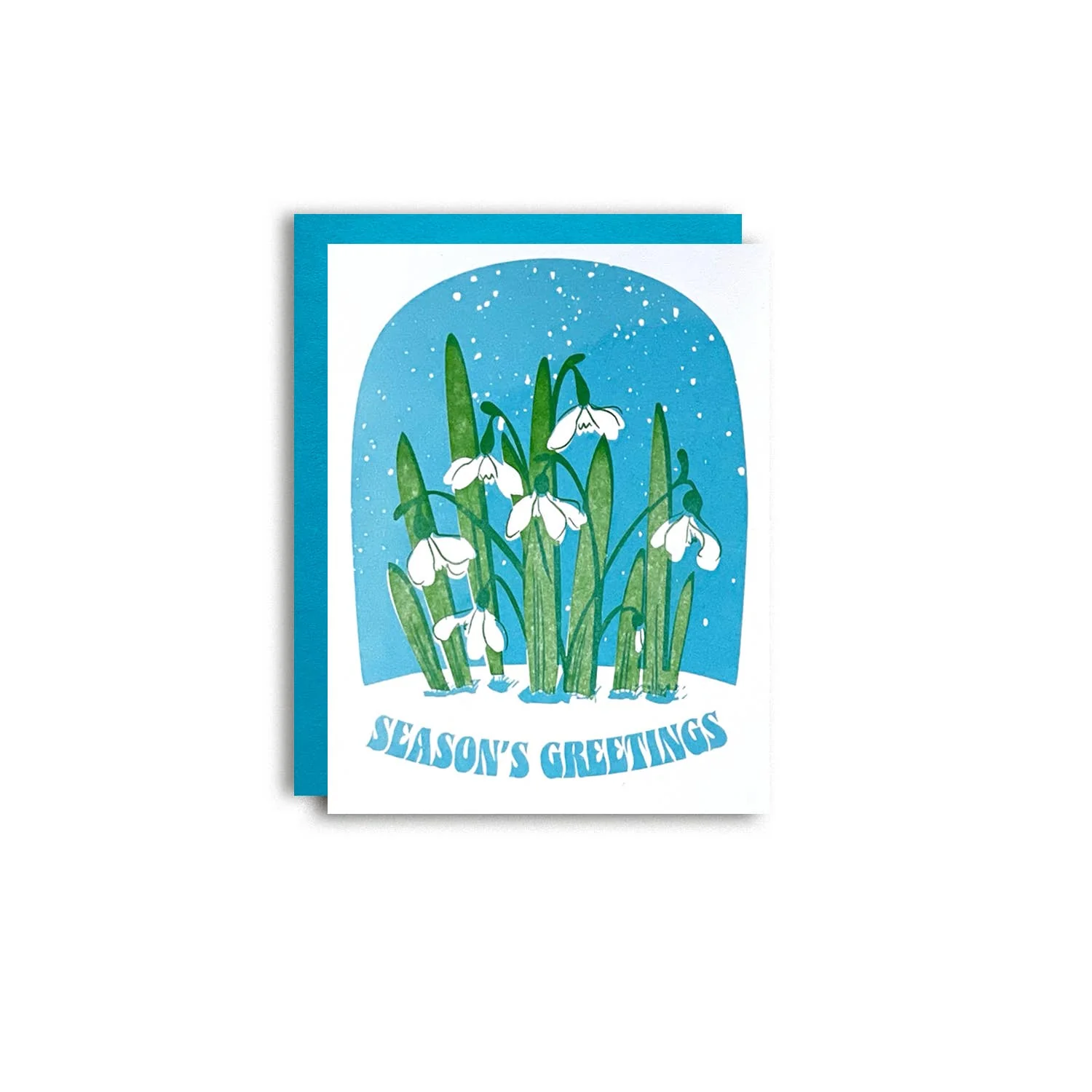 Seasons Greeting Snowdrop - Letterpress Holiday Card - Image 4