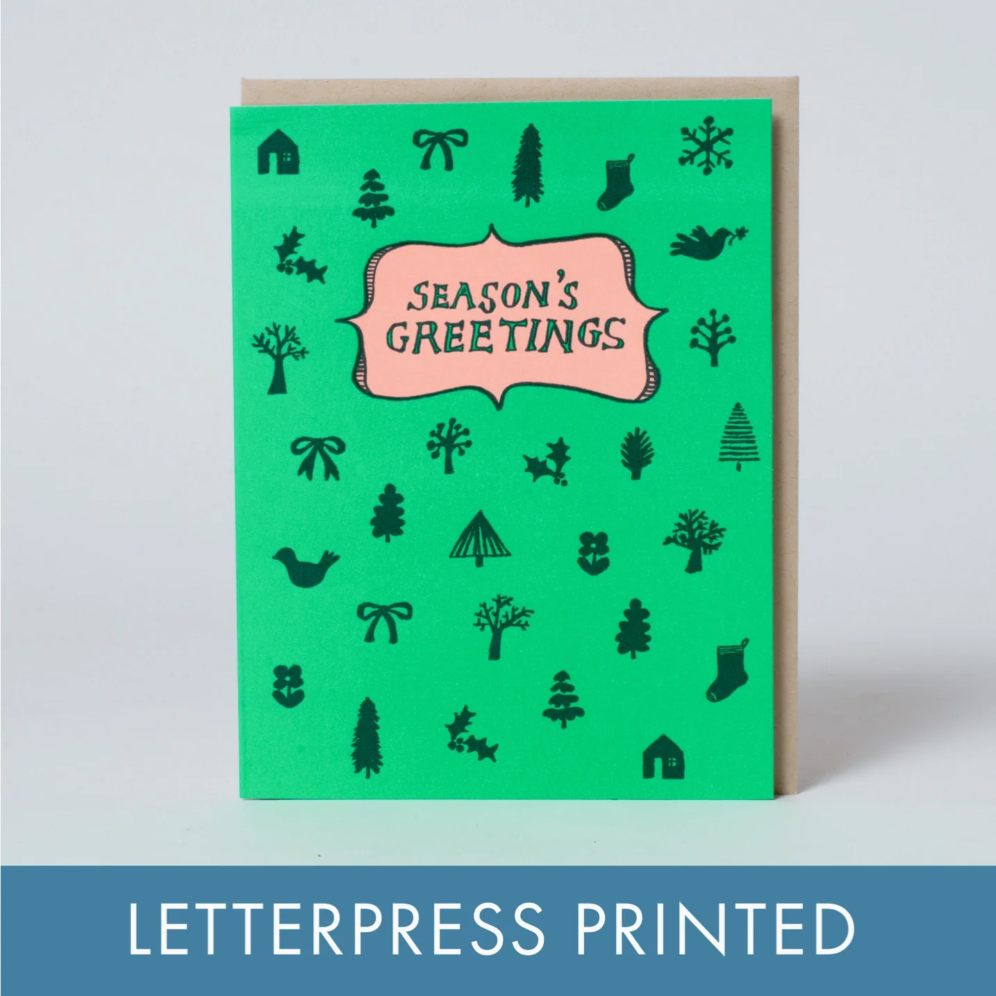 Season's Greetings Letterpress Card by Egg Press - Image 2
