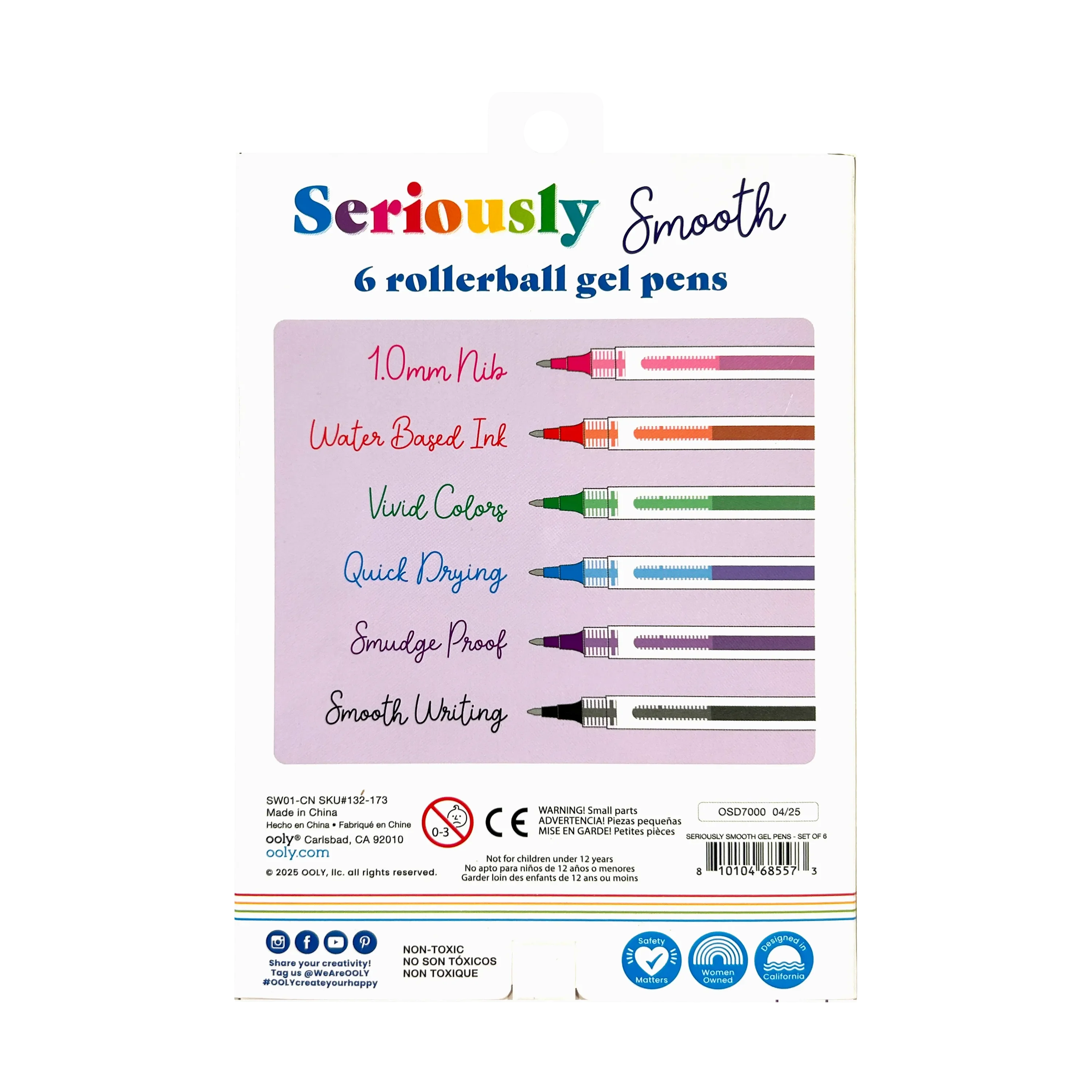 Seriously: Smooth Rollerball Gel Pens (Set of 6) - Image 8