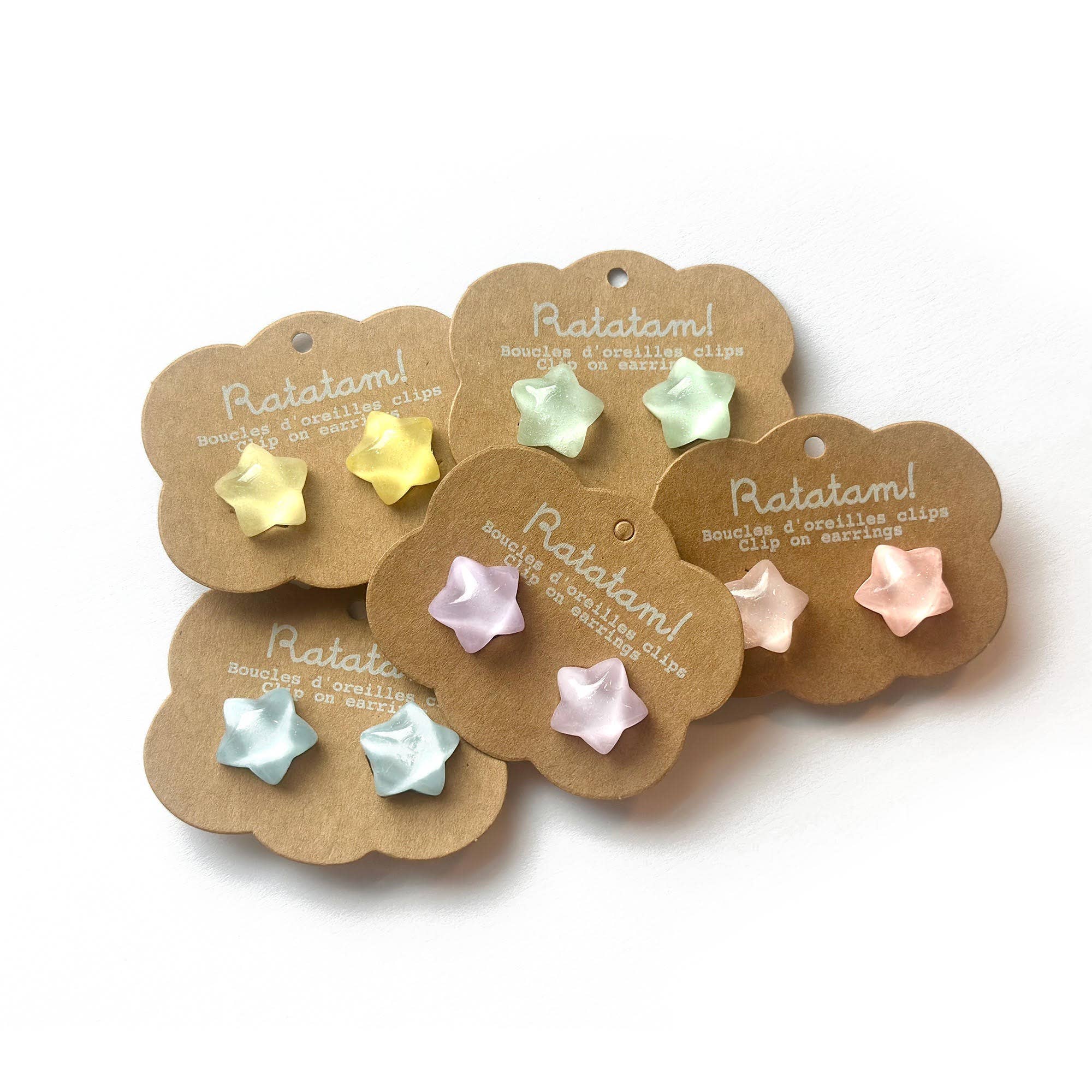 star clip-on earrings