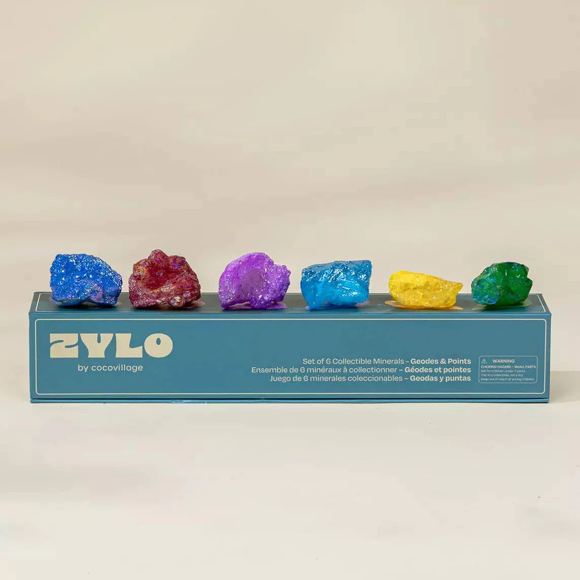 Set of 6 collectible Minerals - Geodes & Points