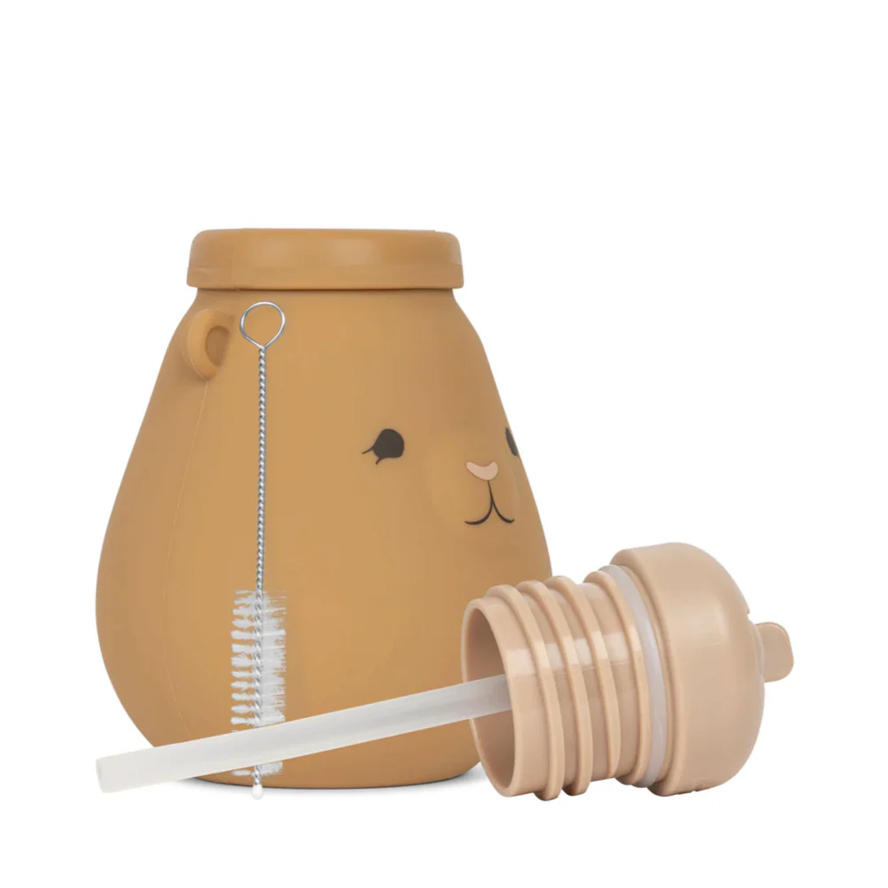 Silicone Drinking Bottle Teddy - almond - Image 4