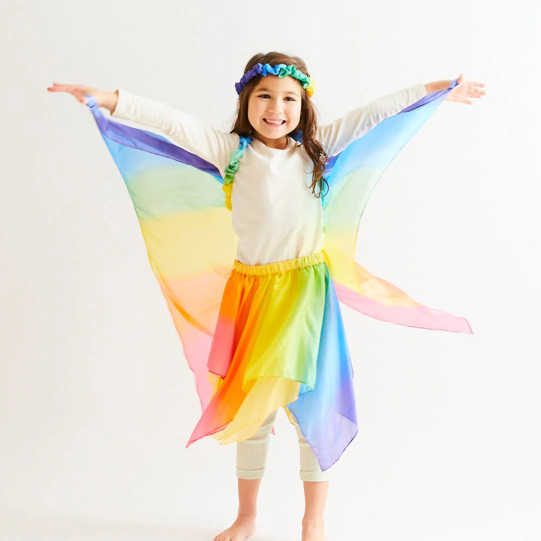 Silk Rainbow Wings - for Fairy Dress-Up Play - Image 3