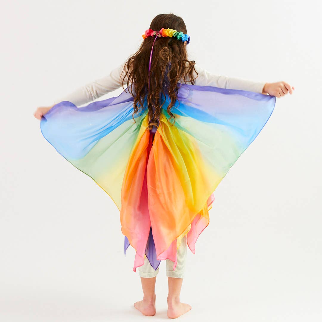 Silk Rainbow Wings - for Fairy Dress-Up Play - Image 4