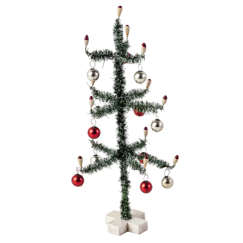 Sisal Tree w/ Ball Standing Ornament - Image 2