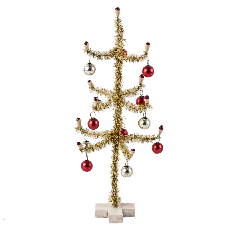 Sisal Tree w/ Ball Standing Ornament - Image 3