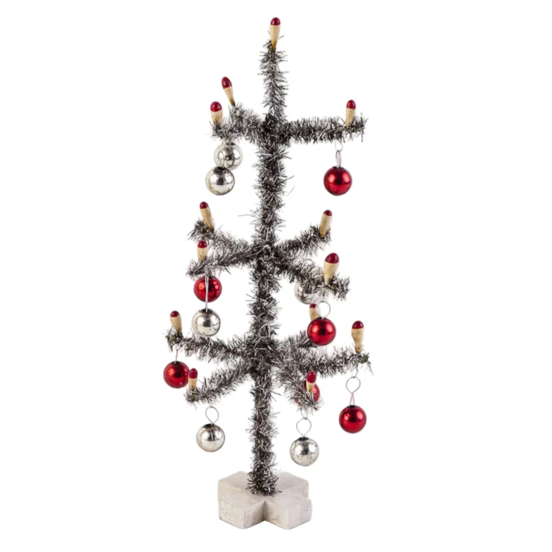 Sisal Tree w/ Ball Standing Ornament - Image 4