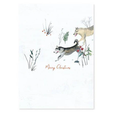 Sled Dogs Holiday Pop-Up Card - Image 2