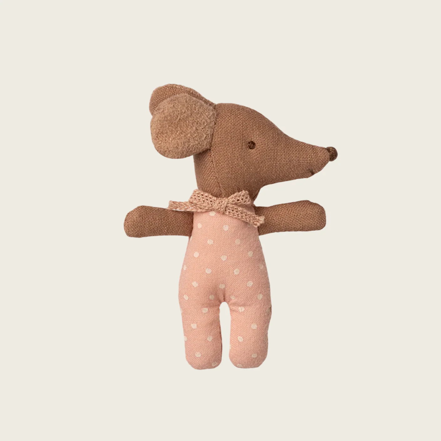 Sleepy wakey baby mouse in matchbox - Rose