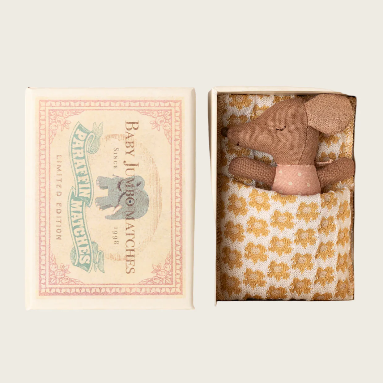 Sleepy wakey baby mouse in matchbox - Rose - Image 2