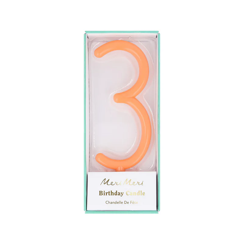 Slim Number 3 Candle - Image 4