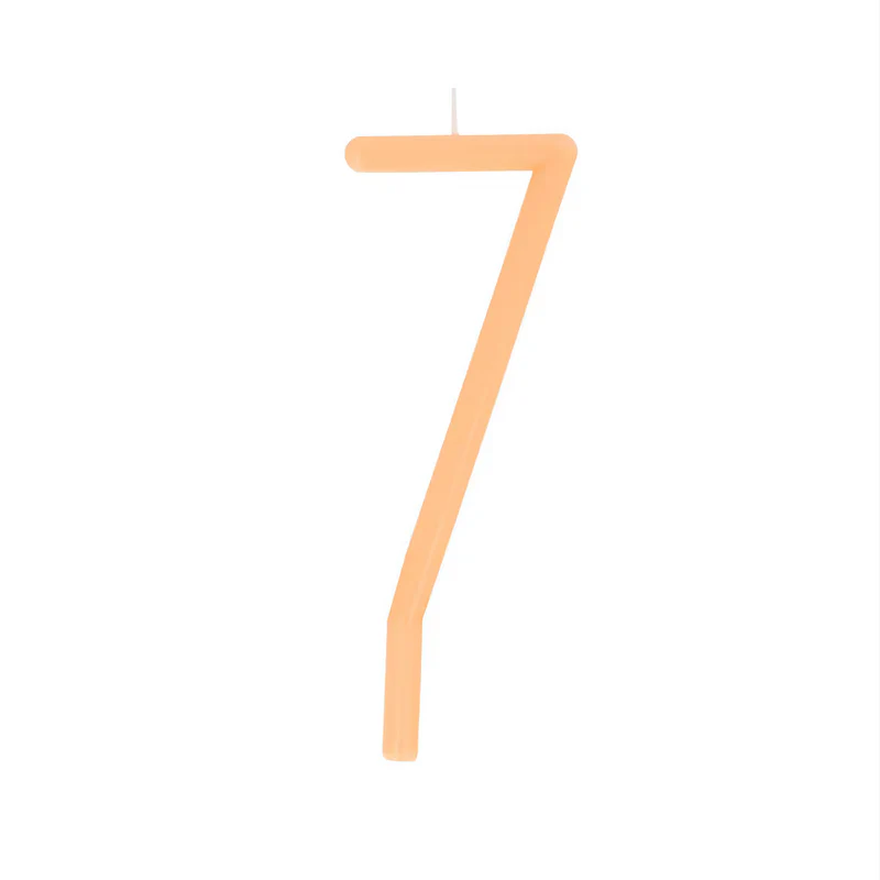 Slim Number 7 Candle