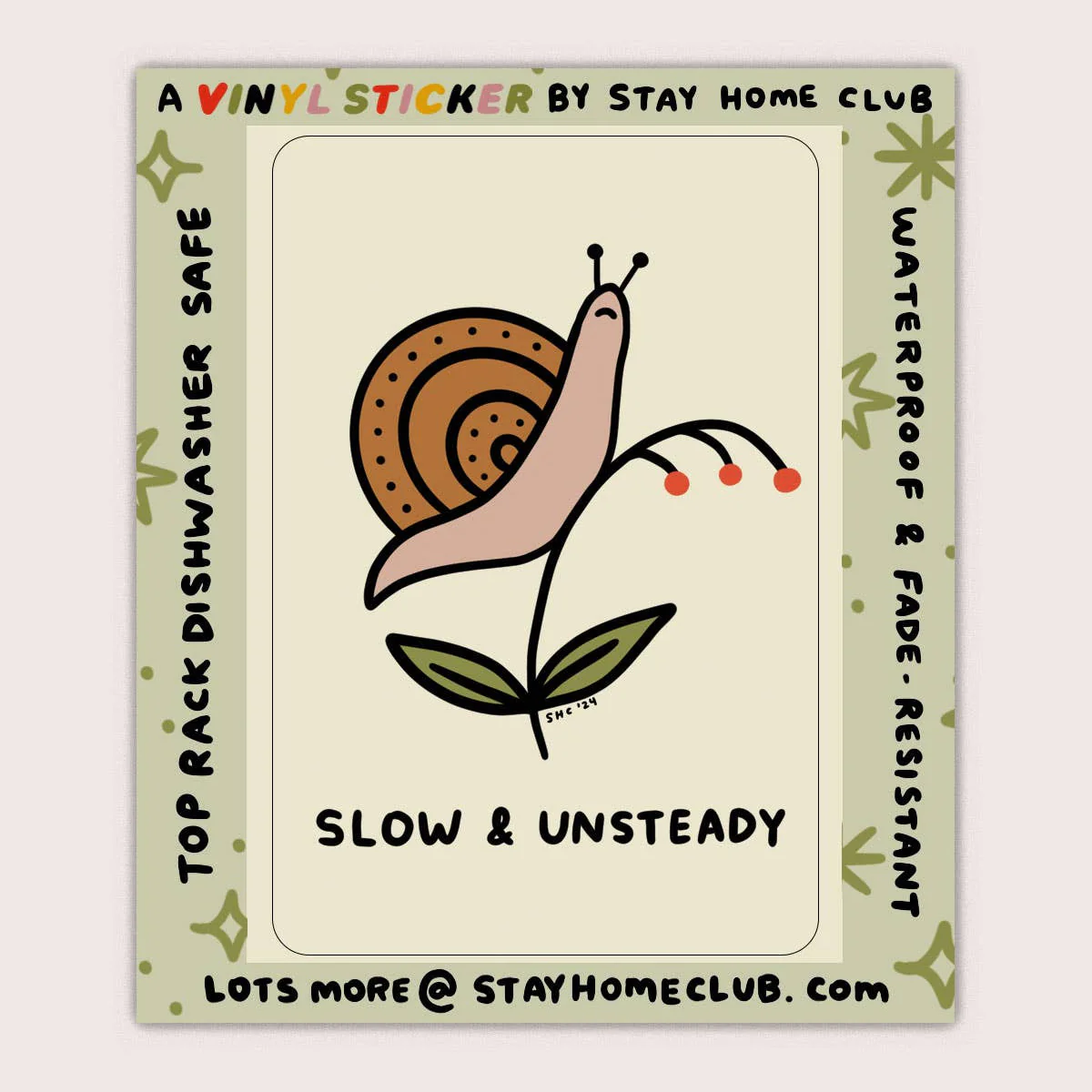 Slow and Unsteady Vinyl Sticker - Image 2