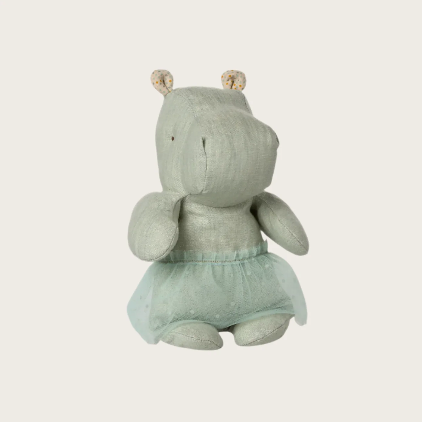 Small Hippo with skirt- mint - Image 2