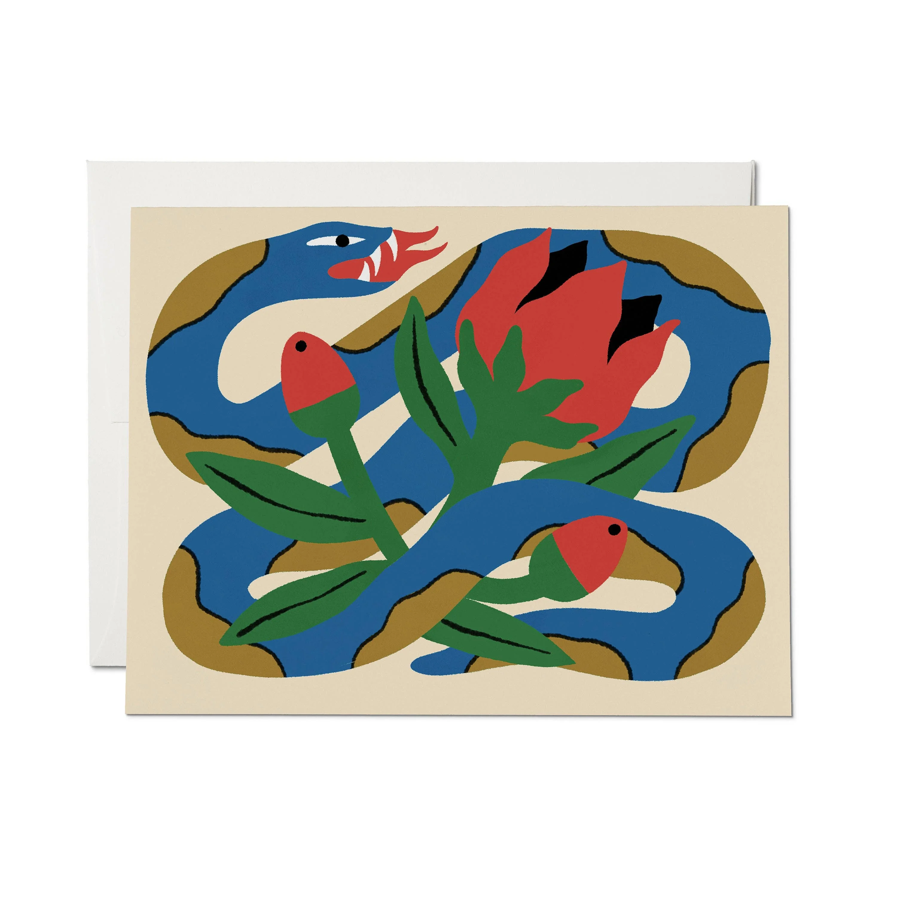 Snake and Rose card