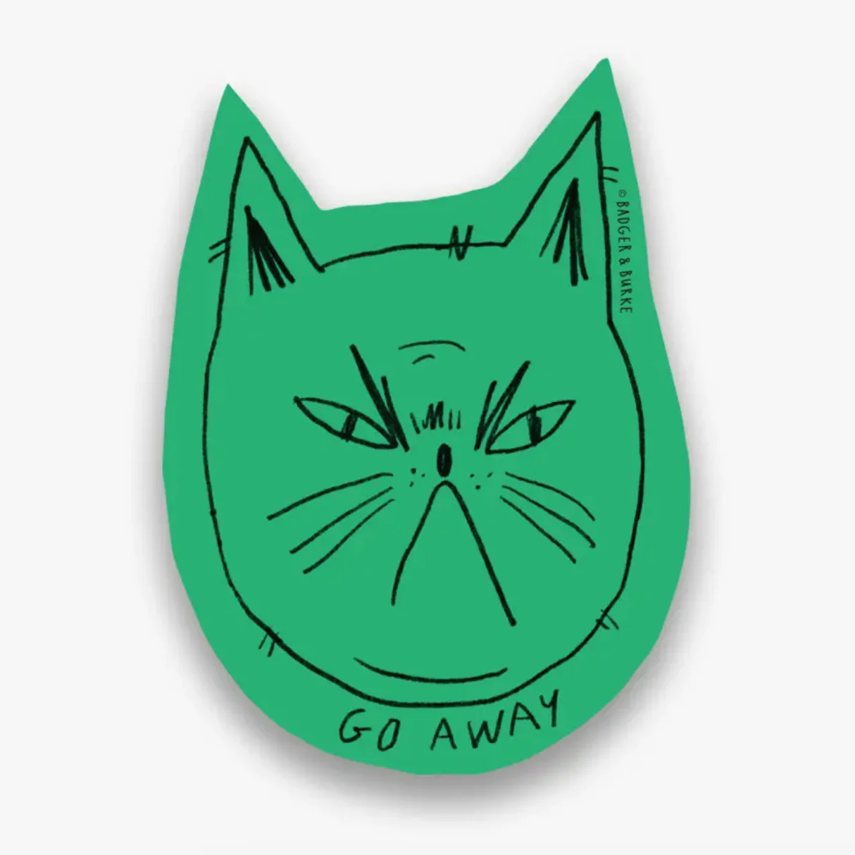Snitty Kitty "Go Away" Sticker - Image 2