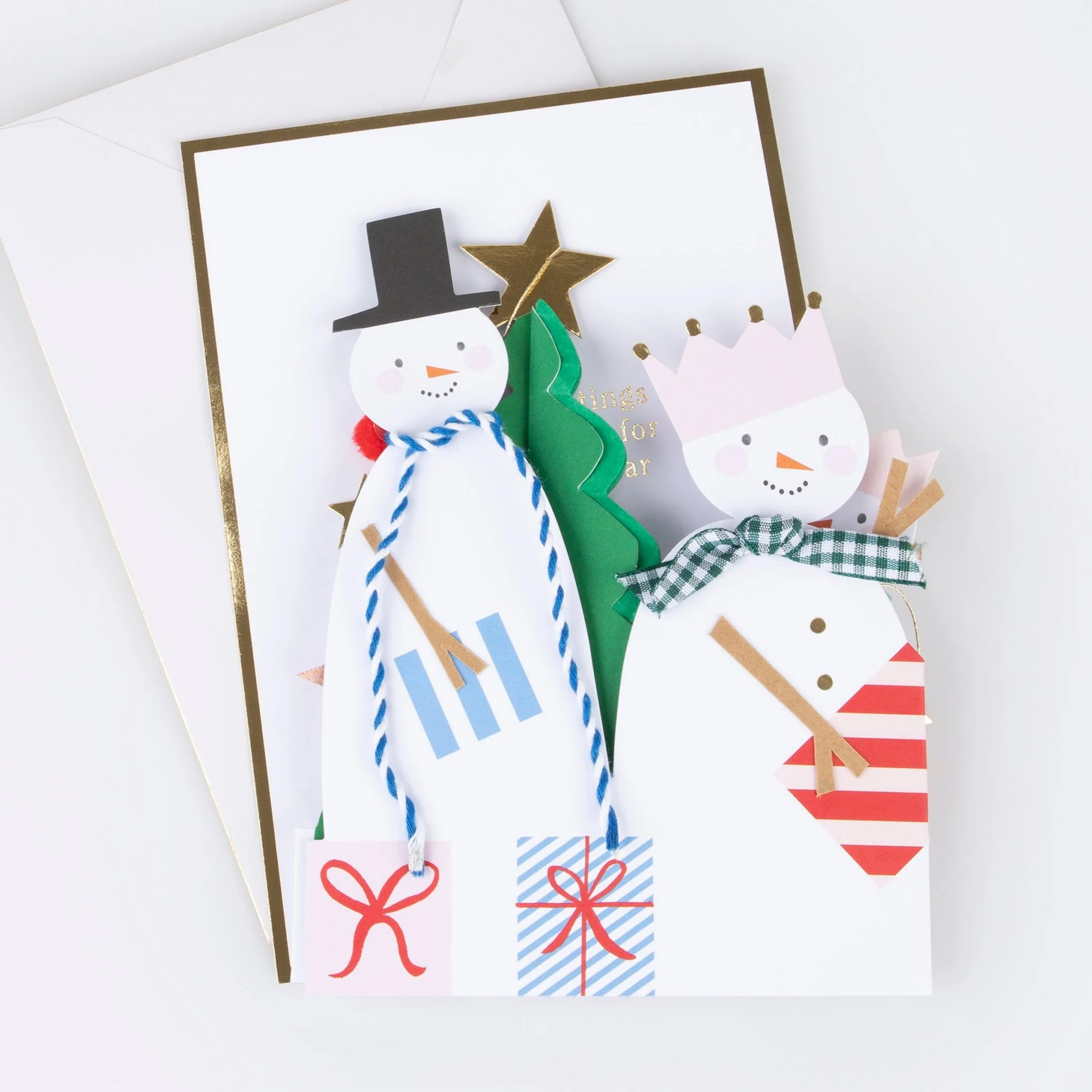 Snowman Family Concertina Christmas Card - Image 2
