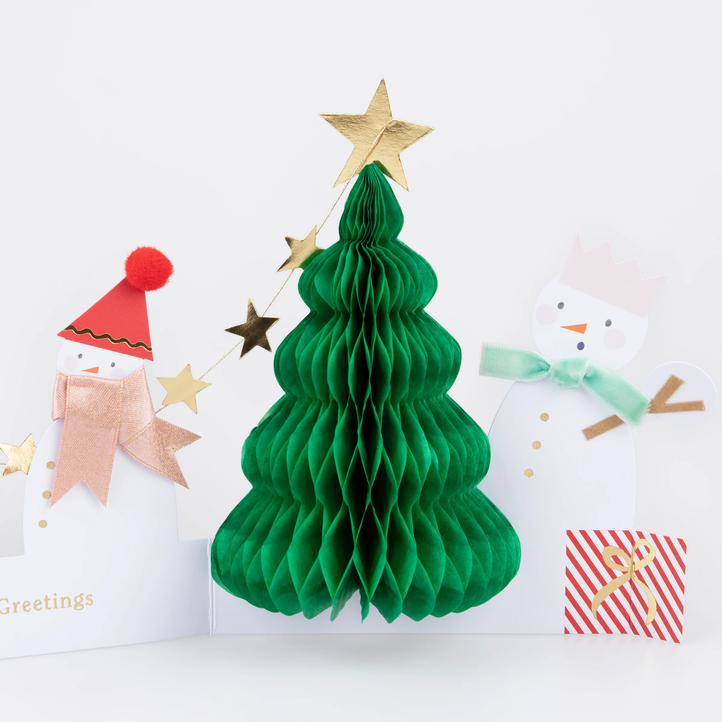Snowman Family Concertina Christmas Card - Image 3